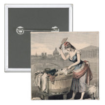 Marianne the Queen of the Washerwomen Button