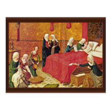 Marie Altar Middle Panel Top Left: Birth Of The Vi Post Card