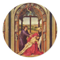 Marie Altar (Miraflores Altar) Triptych Overview Round Sticker