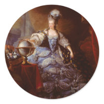 Marie Antoinett of Austria by Jean Baptiste Dagoty Round Sticker