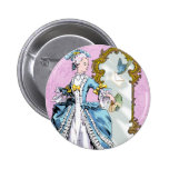 Marie Antoinette and Bluebird Pinback Button
