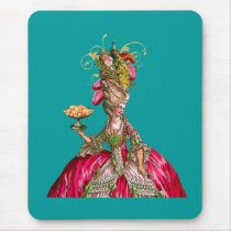 Marie Antoinette and Peacock Mousepad
