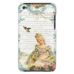 Marie Antoinette and Sparrow French Script Barely There iPod Case