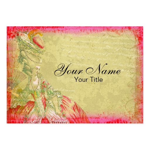 Marie Antoinette Antique Business Card (front side)