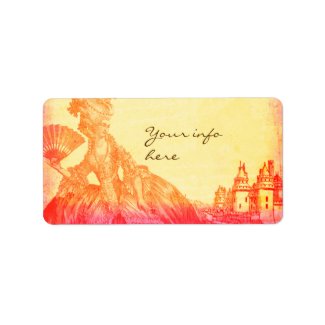 Marie Antoinette at Sunset with Castle Labels label