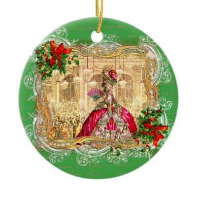 Marie Antoinette at Versailles Christmas Ornaments