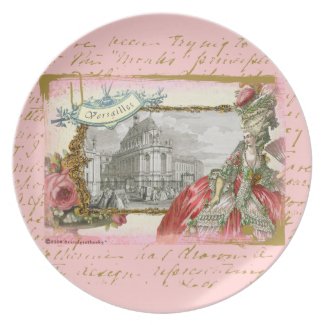 Marie Antoinette at Versailles Collage Plate