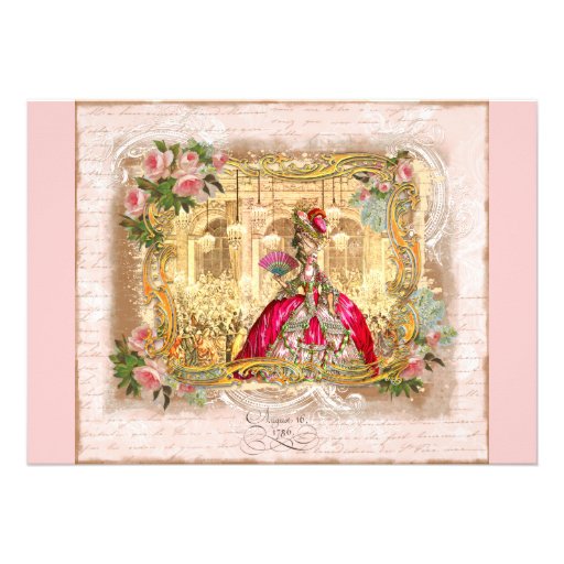 Marie Antoinette at Versailles Party Invitations