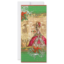 Marie Antoinette Bookmark Christmas Party Customized Rack Card