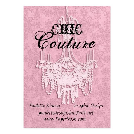 Marie Antoinette Chic Couture Business Cards (back side)