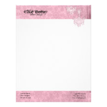 Marie Antoinette Chic Decay Pink Chandelier Customized Letterhead