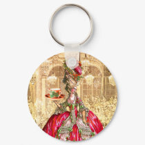 Marie Antoinette Christmas Tea Party Keychain