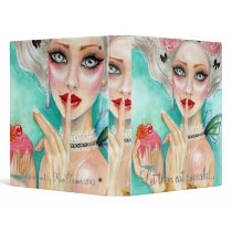 Marie Antoinette Cupcake Queen painting Binder