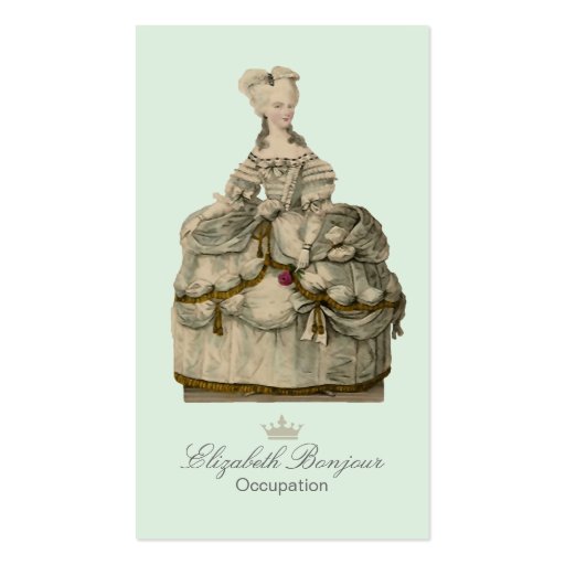 Marie Antoinette Dress ~ Business Card