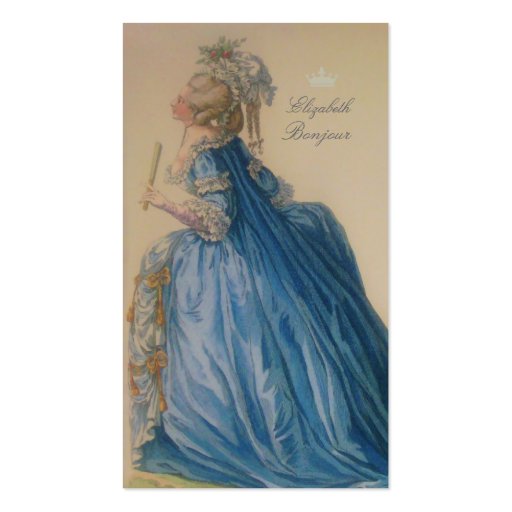 Marie Antoinette Dress ~ Business Card (front side)