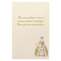 Marie Antoinette French Poodle Stationery