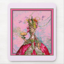 Marie Antoinette Hot Pink & Peacock Mousepads