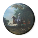 Marie Antoinette Hunting by Louis Auguste Brun magnets