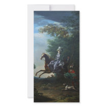 Marie Antoinette Hunting by Louis Auguste Brun Picture Card