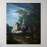 Marie Antoinette Hunting by Louis Auguste Brun posters