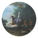 Marie Antoinette Hunting by Louis Auguste Brun Sticker