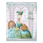 Marie Antoinette in Aqua Personalized Announcements