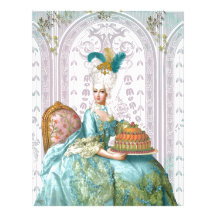 Marie Antoinette in Aqua Personalized Letterhead