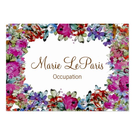Marie Antoinette in Flowers ~ Business Card (front side)