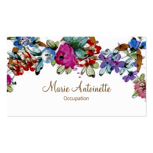 Marie Antoinette in Flowers ~ Business Card