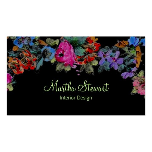 Marie Antoinette in Flowers ~  Business Cards (front side)