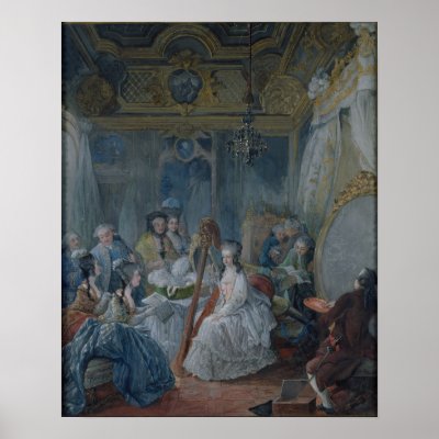 Marie Antoinette  in her chamber at Versailles Posters