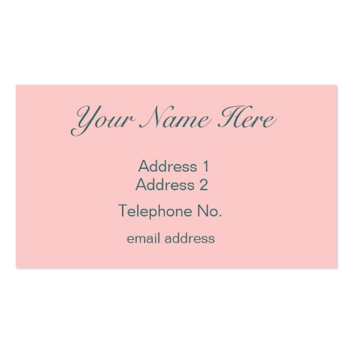Marie Antoinette in Pink Frame Business Card (back side)
