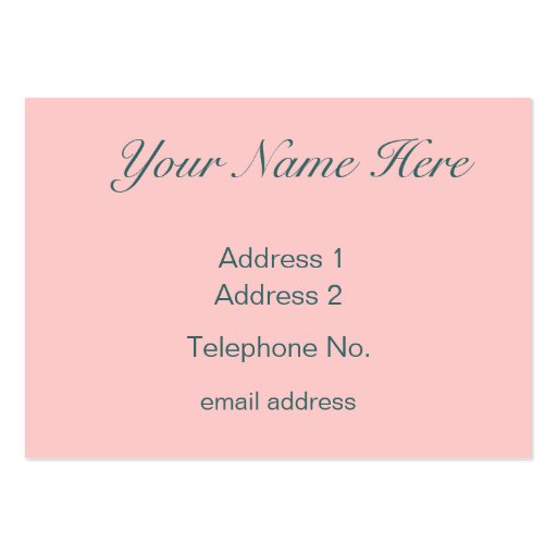 Marie Antoinette in Pink with Peacock Business Card Template (back side)