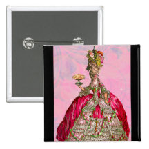 Marie Antoinette Let Them Eat Cake Buttons