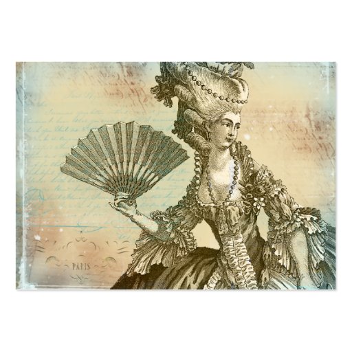 Marie Antoinette Parchment Business Cards (front side)