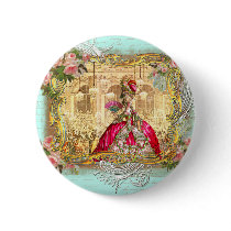 Marie Antoinette Party at Versailles in Aqua Buttons