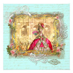 Marie Antoinette Party at Versailles in Aqua Invite