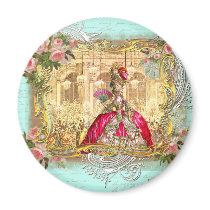 Marie Antoinette Party at Versailles in Aqua Refrigerator Magnets