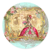 Marie Antoinette Party at Versailles in Aqua Sticker