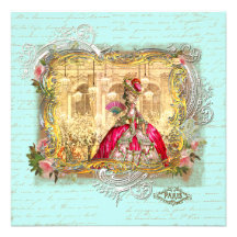 Marie Antoinette Party at Versailles Stationery Custom Announcement