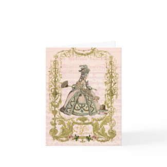 Marie Antoinette Peach Stationery Pour Cerises card