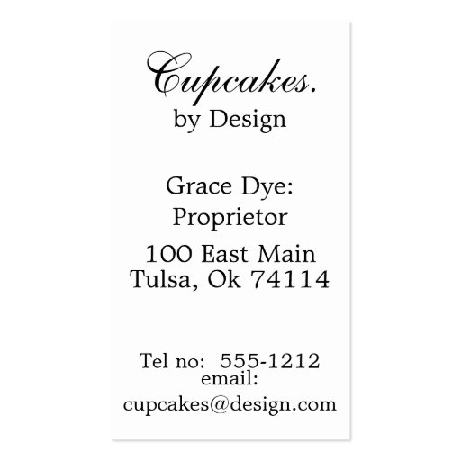 Marie Antoinette peacock and cake Business Cards (back side)