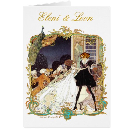 Marie Antoinette Peacock Costume Ball Invites Greeting Card