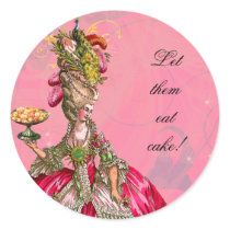 Marie Antoinette & Peacock French Pastry Stickers