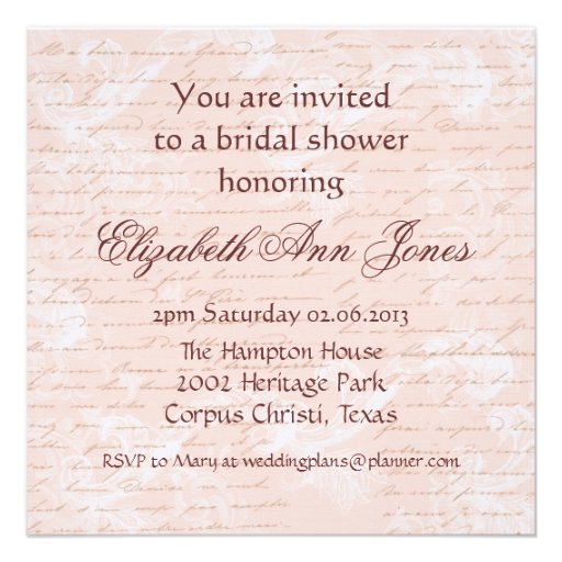 Marie Antoinette & Pink Roses Custom Invitations