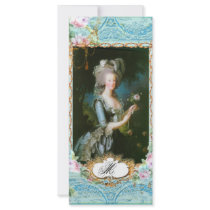 Marie Antoinette Pink Roses n Lace Custom Rack Cards