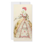 Marie Antoinette Poodle Fashion Plate Stationery Picture Card