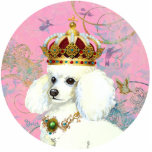 Marie Antoinette Poodle Queen Ornament Sculpture Photo Cutout