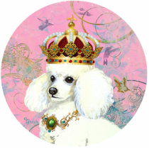 Marie Antoinette Poodle Queen Ornament Sculpture Photo Cutout