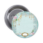 Marie Antoinette Roses and Lace Stationery/Cards Pinback Button